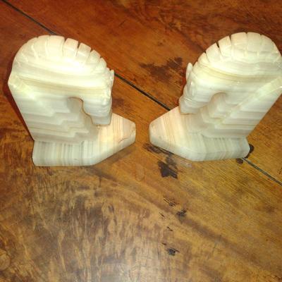 Stone Horse Head Design Bookends