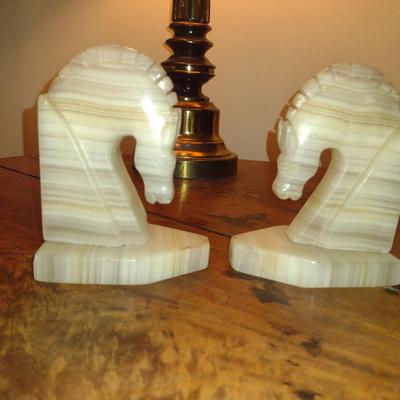 Stone Horse Head Design Bookends