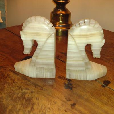 Stone Horse Head Design Bookends