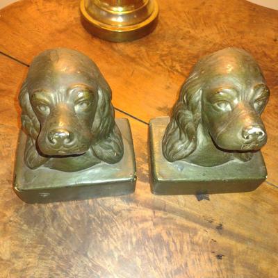 Chalkware Dog Design Bookends