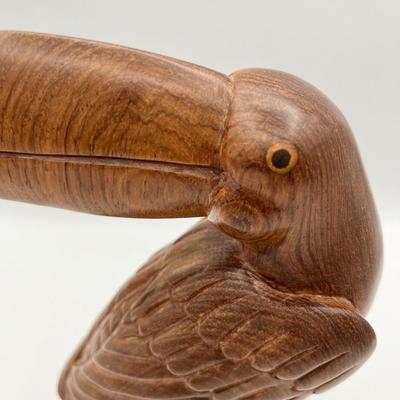 Hand Carved Solid Wood 10.5” Toucan