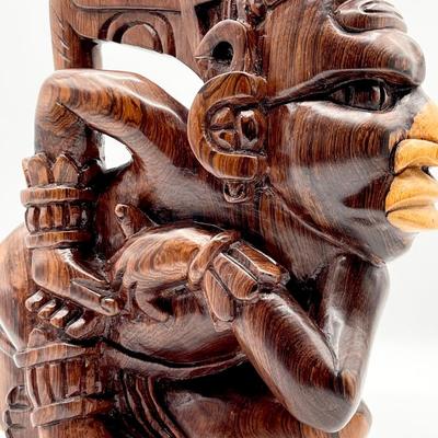 Hand Carved Solid Wood 10.5” Figure