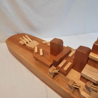 Handmade Wooden Toy Ships (G-JS)