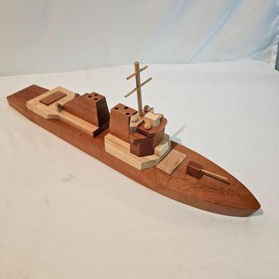 Handmade Wooden Toy Ships (G-JS)
