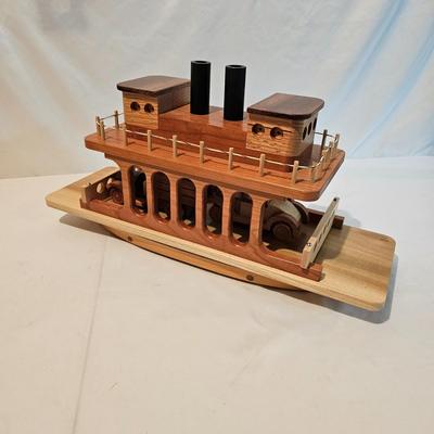 Handmade Wooden Toy Ships (G-JS)