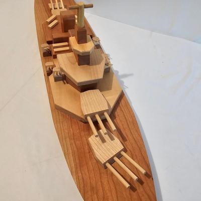 Handmade Wooden Toy Ships (G-JS)