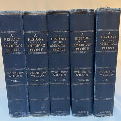 ‘A History of the American People’ Woodrow Wilson Volume 1-5 (LR-RG)