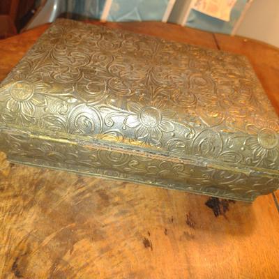 Metal Covered Storage/Jewelry Box