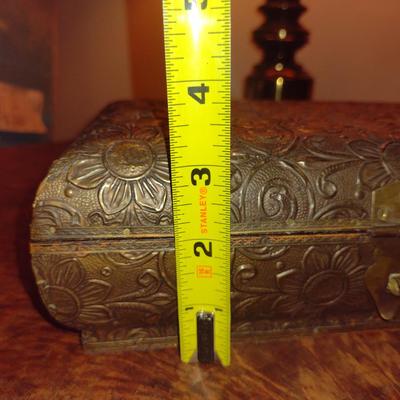 Metal Covered Storage/Jewelry Box
