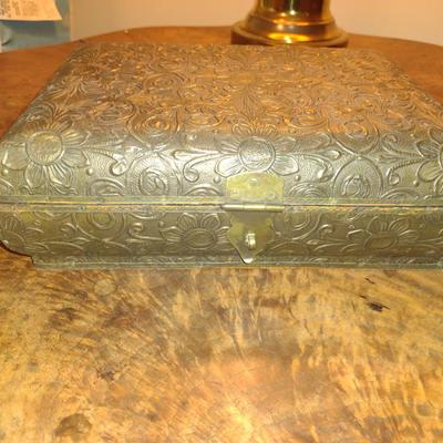 Metal Covered Storage/Jewelry Box