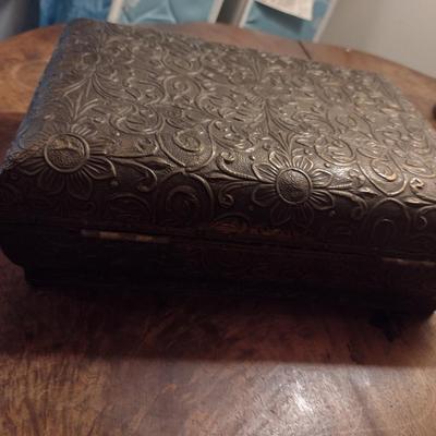 Metal Covered Storage/Jewelry Box