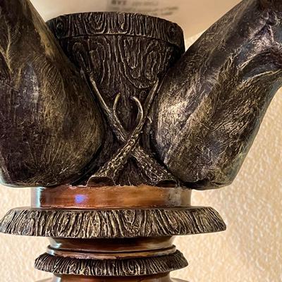 6Ft Column ~ 3-Deer Head Floor Lamp
