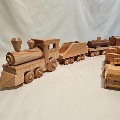 Wooden Toy Train, Cars & More (G-JS)