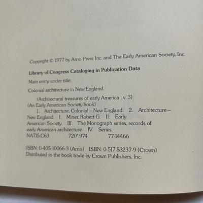 Architectural Treasures of Early America Book Series (LR-RG)