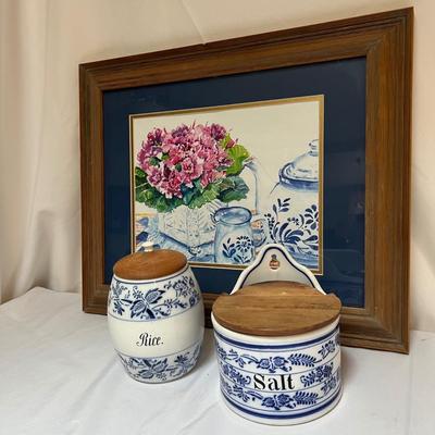 Framed Art & Ceramic Cansiters (LR-RG)