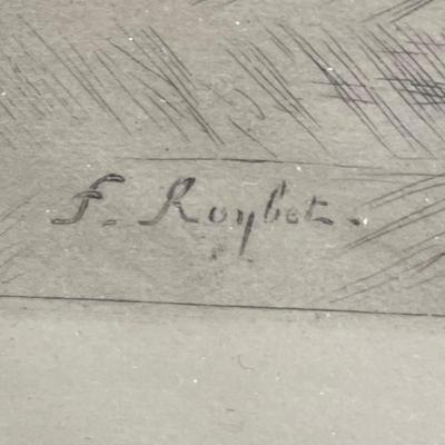 Ferdinand Roybet Etching "Pant de Cartes"