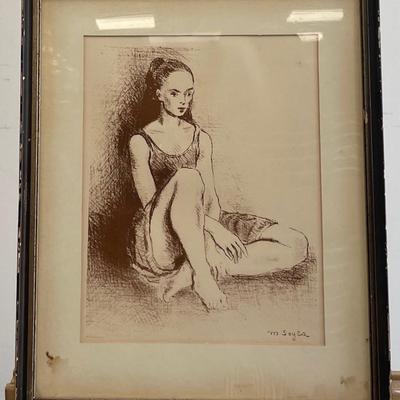 Moses Soyer (1899-1974) Ballet Dancer Lithograph