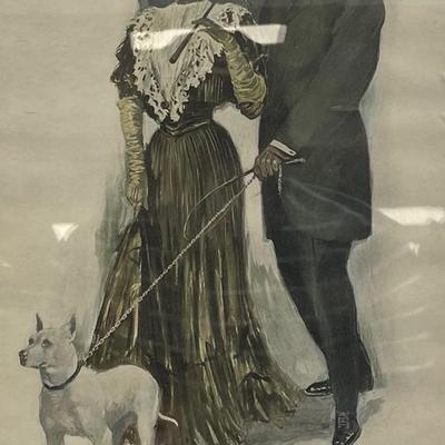 Clarence F. Underwood Lithograph "The Girl of the East"