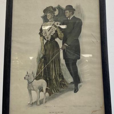 Clarence F. Underwood Lithograph "The Girl of the East"