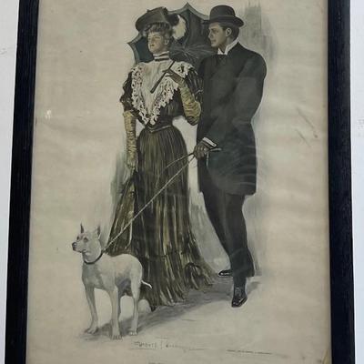 Clarence F. Underwood Lithograph "The Girl of the East"