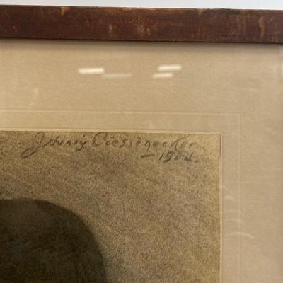 Signed J. Henry Bosseneher Photograph Charcoal Drawing - Munich GR
