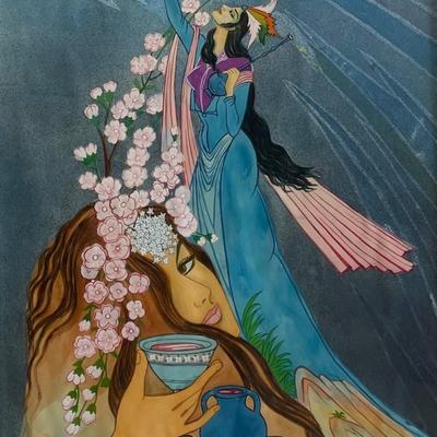 Laquer Painting Two Persian Women