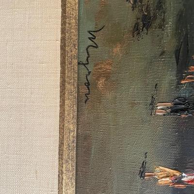 Signed Original "Notre Dame" Painting on Canvas