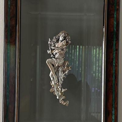 Beautiful Wood Mounted Inverno Silver Risque Woman