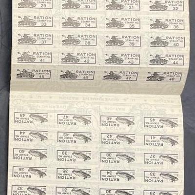 WWII War Ration Book w/ Stamp
