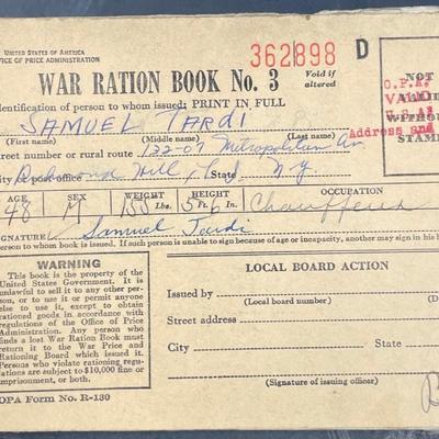 WWII War Ration Book w/ Stamp