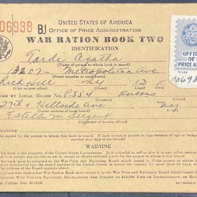 WWII War Ration Book w/ Stamp