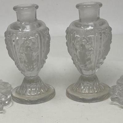 Twin Circa 1940's Imperial Glass Perfume Bottles w/ Stopper