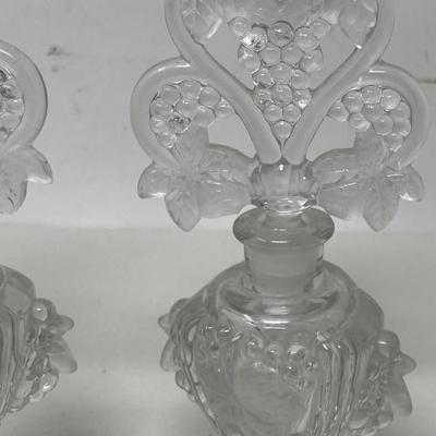 Twin Circa 1940's Imperial Glass Perfume Bottles w/ Stopper