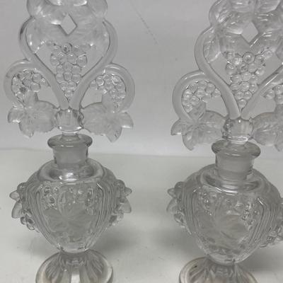 Twin Circa 1940's Imperial Glass Perfume Bottles w/ Stopper