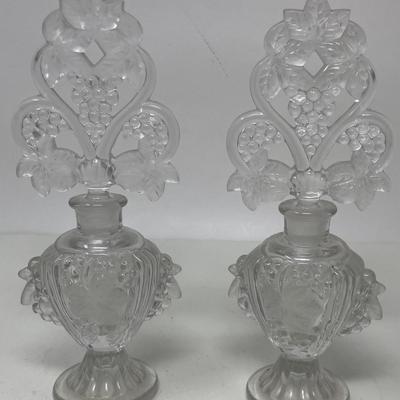 Twin Circa 1940's Imperial Glass Perfume Bottles w/ Stopper