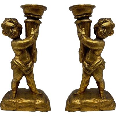 Twin Cherubs in Gilt Coat