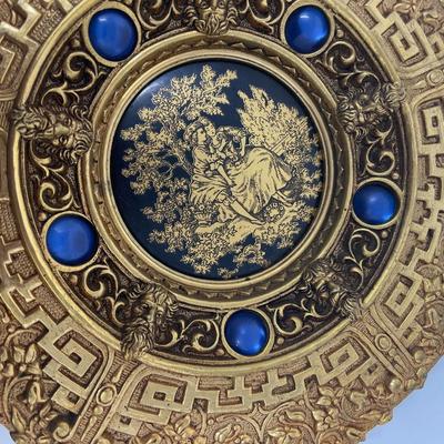 Pair Limoges French Brass w/ Plaques