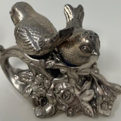 Collection Pair Silverplated Rooster, Swan, and Two Birds Stopper