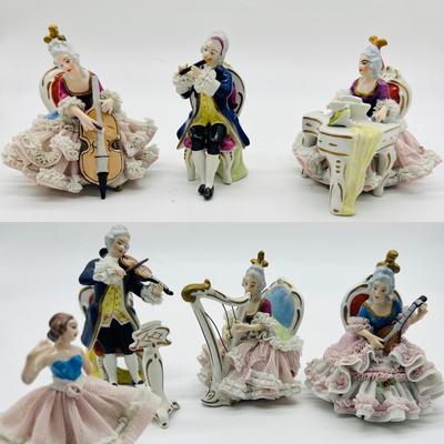 Germany Dresden Art Lace Figurines ~ Read Details