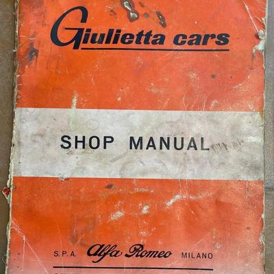 1958 Alfa Romeo Shop Manual - Giulietta Cars English