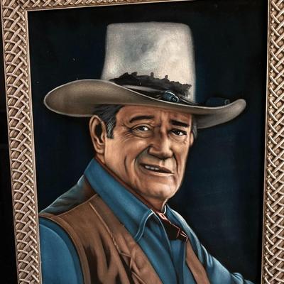 John Wayne on Velvet Framed