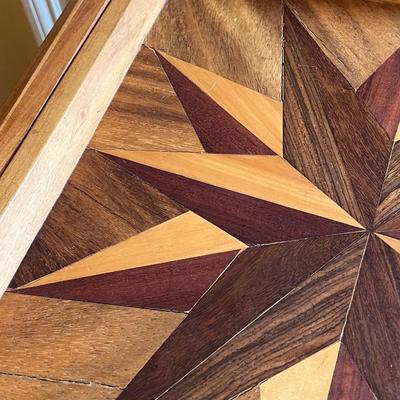 Inlaid Wooden Costa Rica Bar Cart