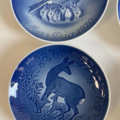 Royal Copenhagen Plates Years 1970, 1971, 1972, 1974, 1975, 1976, 1978 B&G Mother's Day