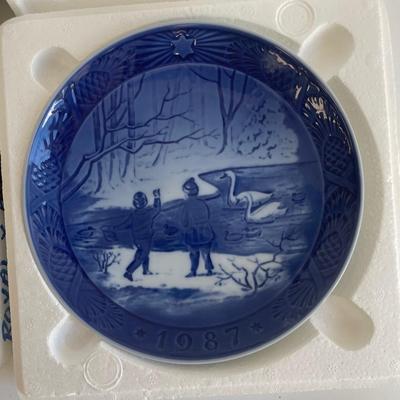 Royal Copenhagen Plates Years 1984, 1985, 1987 Royal Christmas Series