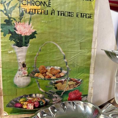 Vintage chrome plated server