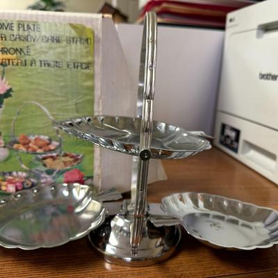 Vintage chrome plated server