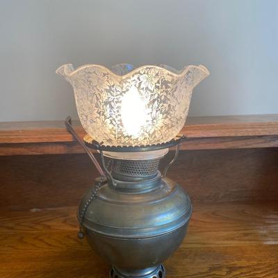 Old B&H kerosene lantern, electrified