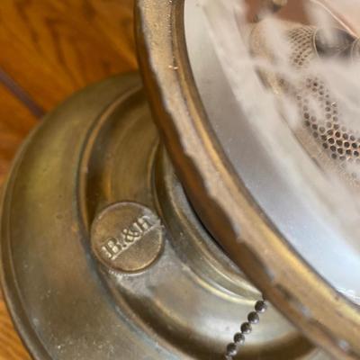 Old B&H kerosene lantern, electrified