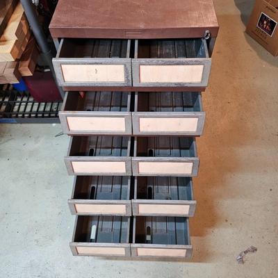 Vintage 10-Drawer Storage Cabinet (G-JS)