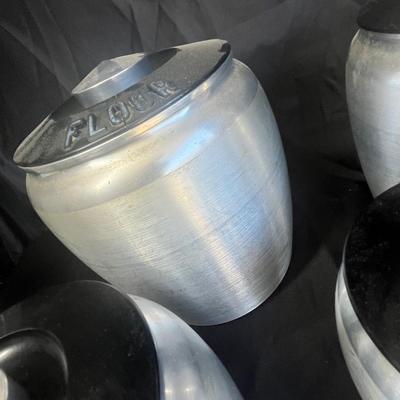 Neat vintage aluminum canisters
